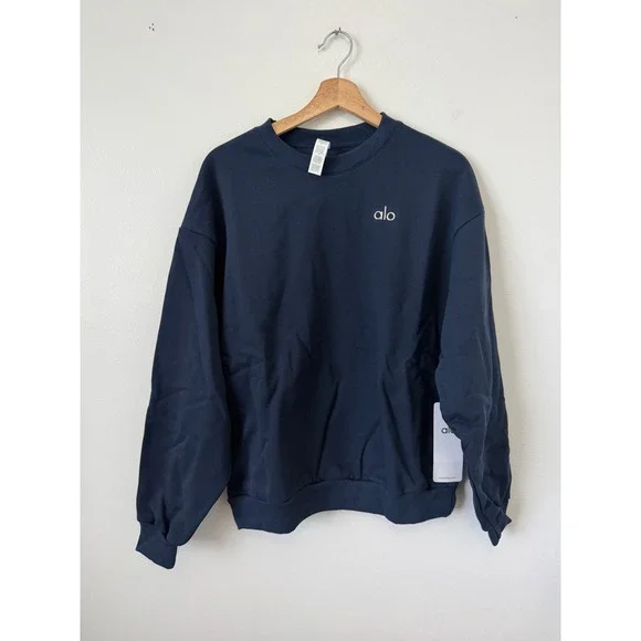 Alo Accolade Crew Neck Pullover – Navy – Size Small – NWT - Picture 2 of 5